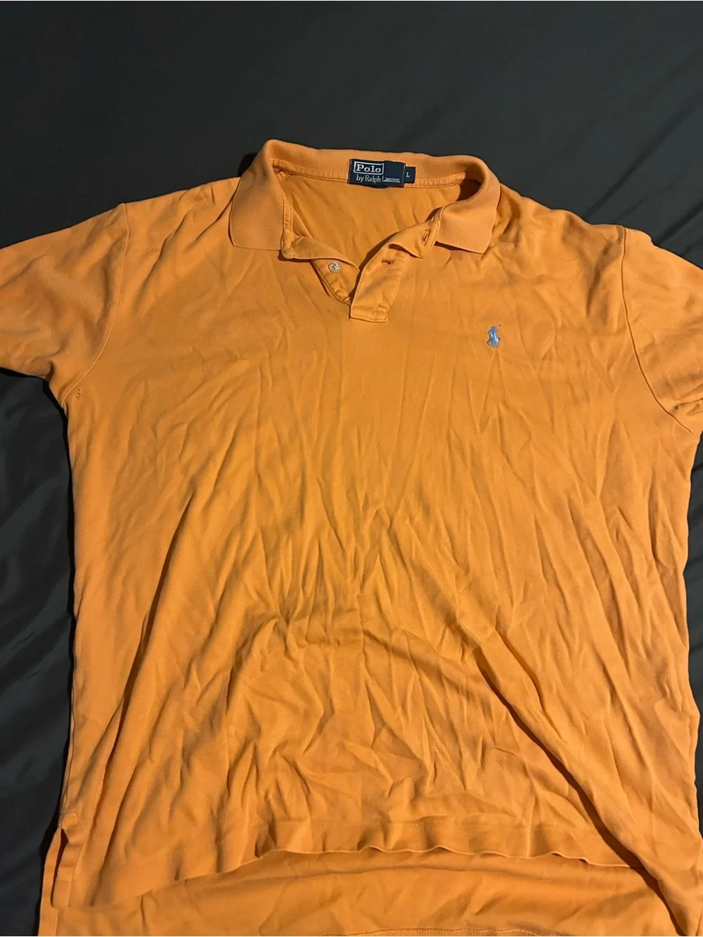 Ralph Lauren Orange Polo Shirt with Contrast Pony
